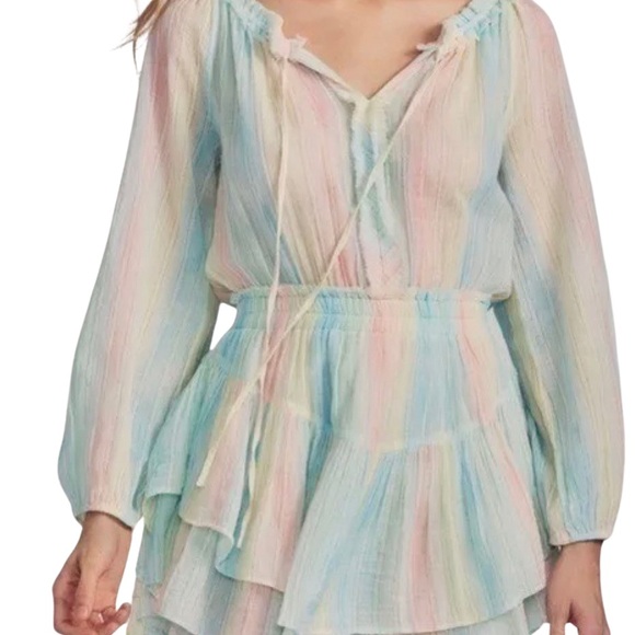 LSF multi colored Banou Striped layer dress size Small - Picture 7 of 9